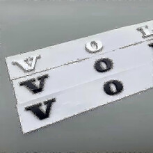 (Glanzend zwart) Kofferbakembleem voor Volvo V40, V60, XC60 – achterembleem