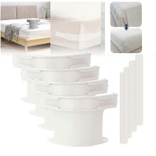 (White) 4-Pack No-Slip Bed Sheet Holder, Secure Grippers for Tight Fit - Ideal for Side Sleepers 2025