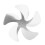 Aluminum Alloy Stove Fan Blade Replacement Silver 5-Blade Circulator 8