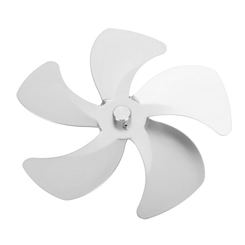 Aluminum Alloy Stove Fan Blade Replacement Silver 5-Blade Circulator