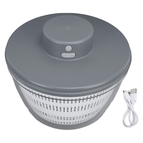 Gray Vegetable Washing Machine with Power Spin & Rapid Drying Function 2
