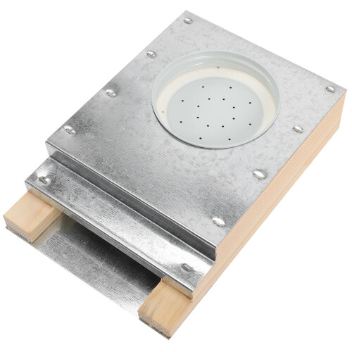 2 Pezzi Alimentatore Per Apicoltura Base In Legno Chiaro 1