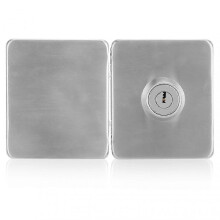 Square Single Glass Door Lock Latch Frameless Stainless Iron No Drilling Home Office Lock