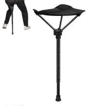 Folding Walking Stick Tripod Stool Adjustable Height Seat Stick Adjustable Seat Folding Stool Retractable Stick Outdoor Chairs Dropship 2025