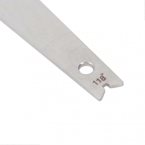 Precision 0.5mm Drill Bit Sharpener Gauge, 118 Angle Stainless Steel Tool 1