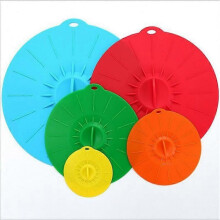 Elegant Live Set of 5 Heat Resistant Microwave Cover - Various Sizes Silicone lids for Bowls, Plate, Pots, Pans - StoveTop, Oven, Fridge and Freezer S