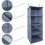 3 Compartment Wall Mounted Wardrobe Organizer, Hanging Cloth Wardrobe with Folding Iron Frame 3