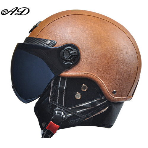 Helmaccessoires Retro Motorhelmen met Harley,bruin 3