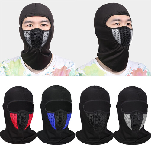 Helmaccessoires Balaclava Motorfiets Volgelaatsmasker, Wit 2
