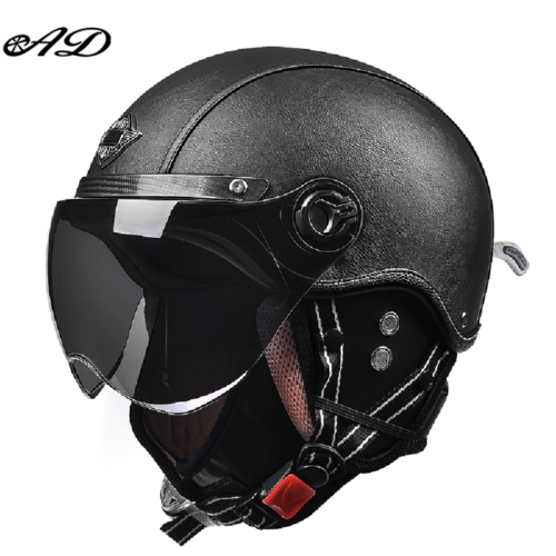 Helmaccessoires Retro Motorhelmen met Harley,bruin 2 1