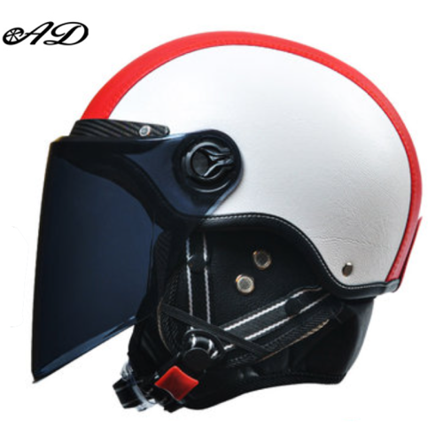 Helmaccessoires Retro Motorhelmen met Harley, rood 4