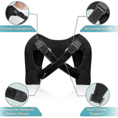 (S) Shoulder pain relief brace for rotator cuff, adjustable double support 1