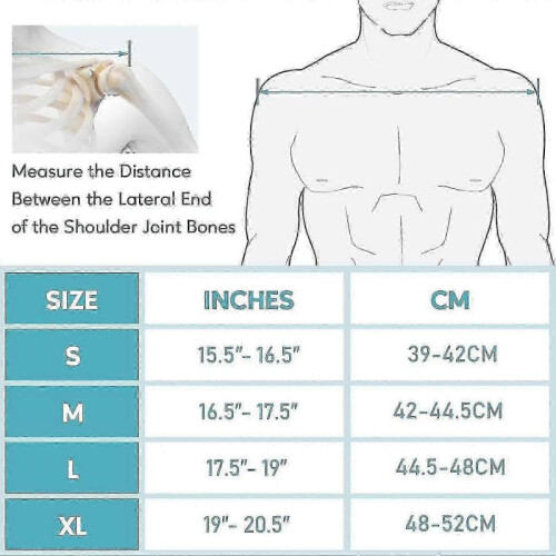 (L) Shoulder pain relief brace for rotator cuff, adjustable double support 2