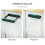 (green) Foldable Trash Holder. Wall Mounted Garbage Bag Rack. Convenient Kitchen Organizer 2