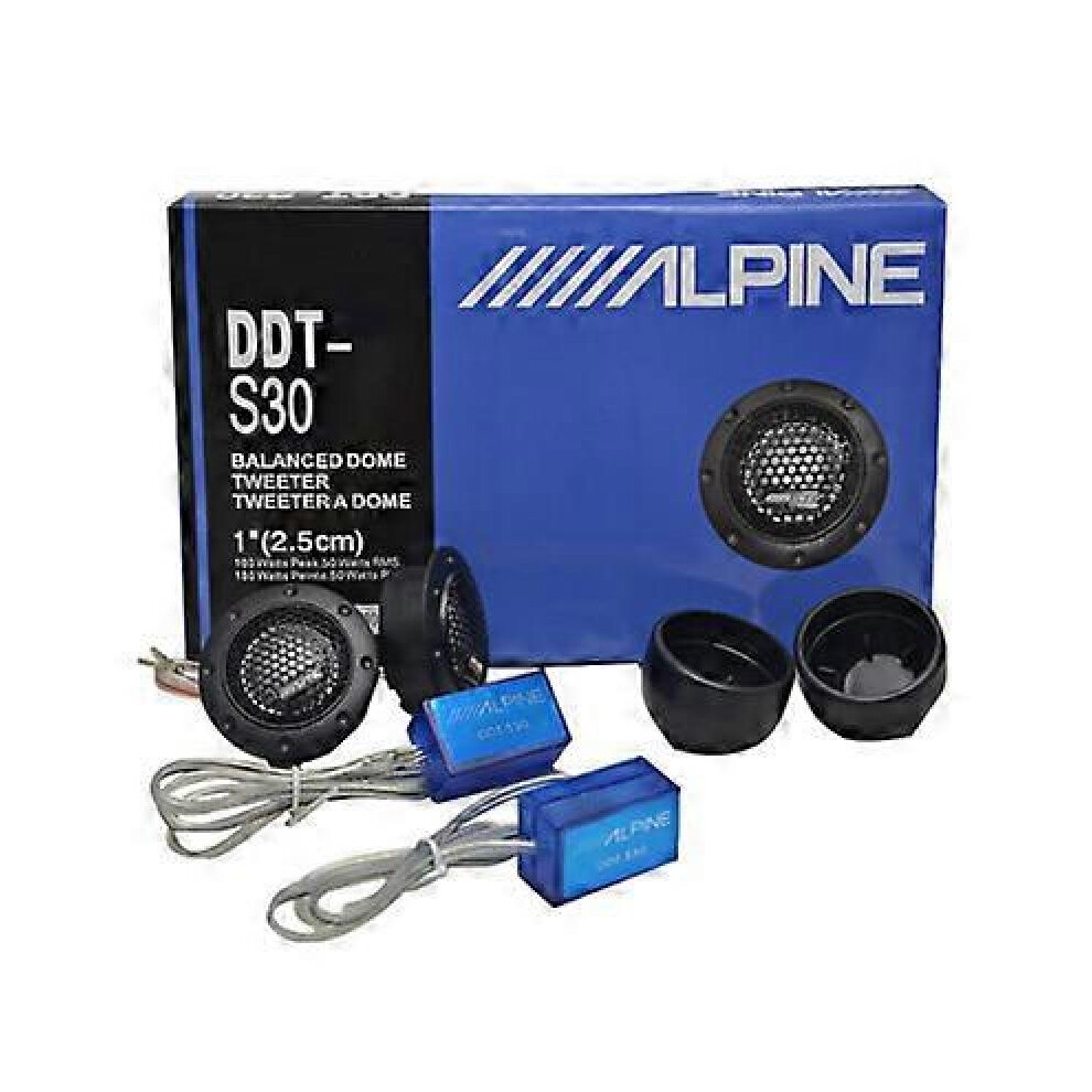360W ALPINE DDT-S30 Car Stereo Speakers Music Soft Dome Balanced Car Tweeters