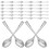 50 Unidades Mini Plateada Desechable Para Postres 1