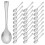 50 Unidades Mini Plateada Desechable Para Postres 9