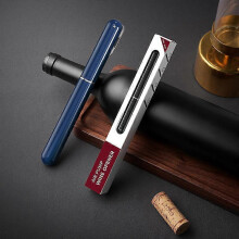 Portable Air Pump Wine Bottle Opener Pin Cork Remover Pneumatic Corkscrew Gadget blue