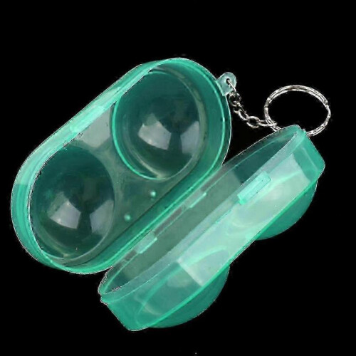 (9 x 4.5cm, Green) Plastic Ping Pong Ball Storage Case with Red Container Box, 2