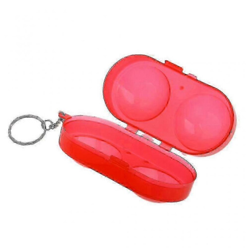 (9 x 4.5cm, Red) Plastic Ping Pong Ball Storage Case with Red Container Box,