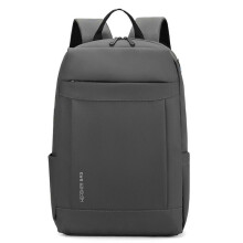 (Gray) Multiple Pockets Large Capacity Backpack for Organized Travel School and Work Essential Water Reistant Laptop Daypack Gray