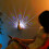 (White) Peacock projection light, home remote control wall mounted night light, bedside colourful ambient light 4