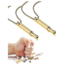 (2pcs Gold)2x Stop Smoking Aid and Breathing Necklace, an Anxiety Relief Vape Necklace for Breathing Exercises, Christmas Gift - DSW