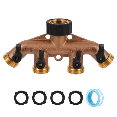 1 Set Mit 4- Messing Schlauchhahn Adapter Für