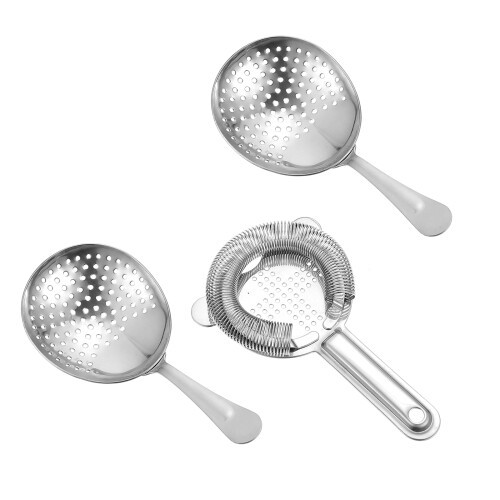 3Stk Cocktailshaker Chic Barzubehör (Silber)