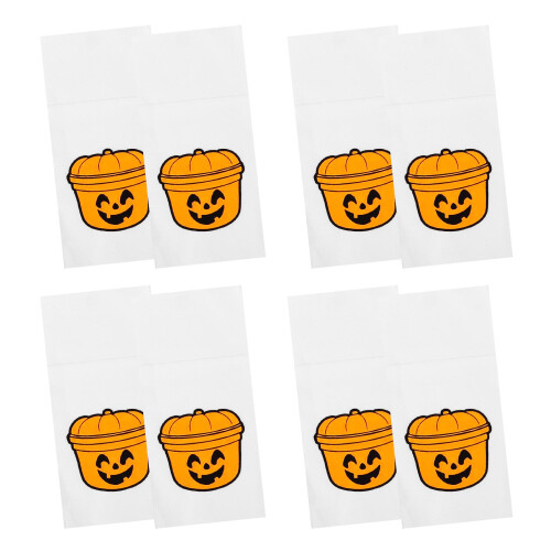 32 Halloween Papier Bestecktaschen Mit Kürbismuster