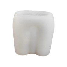 (Clear) U-shaped Flower Vase Mold Plaster Table Ornament Mold Home Decoration Making Tool Candle Holder Epoxy Resin Mold Clear