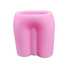 (Red) U-shaped Flower Vase Mold Plaster Table Ornament Mold Home Decoration Making Tool Candle Holder Epoxy Resin Mold Clear