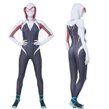 (160) Spiderman Bodysuit Superhero Gwen Stacy Cosplay Costume Jumpsuit Mask Suit Girls Woman Bodysuit Halloween Adult Child - DSW