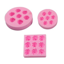 (Pink) 3PCS DIY Baking Molds Mini Buttercream Protein Candy Silicone Molds Cake Mousse Chocolate Fondant Sugar Molds Pink