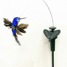 (Hummingbird, Mix Color) Solar Powered Dancing Fluttering Butterflies Flying Hummingbird Garden Plants Flowers Stake Yard Lawn Decor - POP