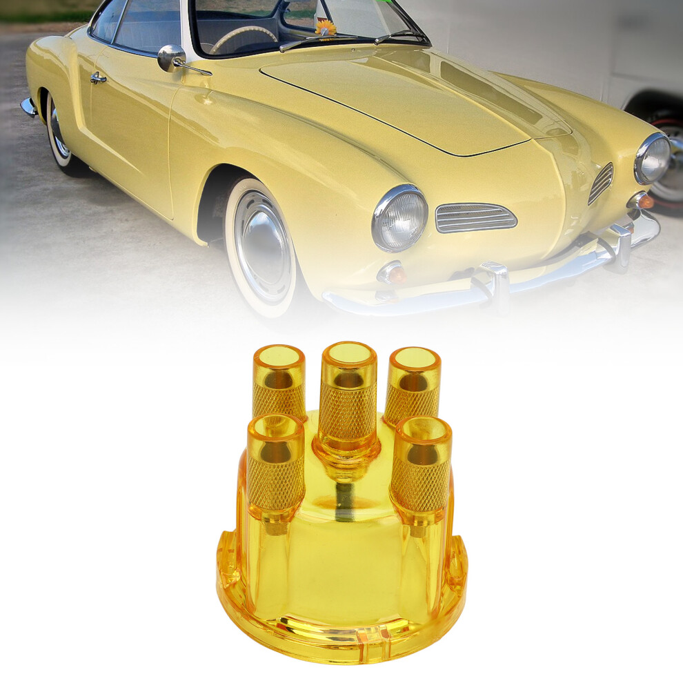 Vw Distributor Cap For Dune Bug Ghia Baja Bus Camper Ac905509 Yellow 8051351841653