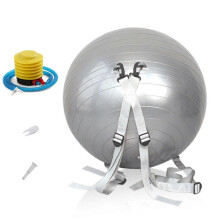 (55cm, Grey) Auxiliary Ball,Assist Ball,Multifunctional Ball Balance Ball,Adjustable Shoulder Straps Anti Slips Stretch Training Fitness Ball
