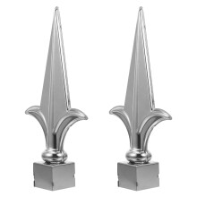 2 Vlaggenmast Versierschijven Driepuntige Metalen Hek Afwerking