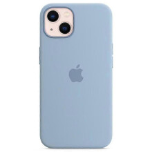 (Baby Blue)For iPhone 13 Compatible with MagSafe Liquid Silicone Phone Back Cover [Induction Popover]