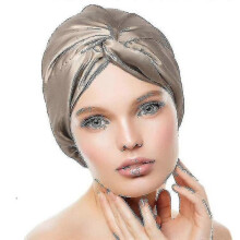 (Apricot) Double Layer Mulberry Silk Sleeping Cap Night Silk Sleep Cap For Women