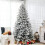 Living And Home 7FT/ 210cm Flocked PE Christmas Tree with X-Frame Stand 1