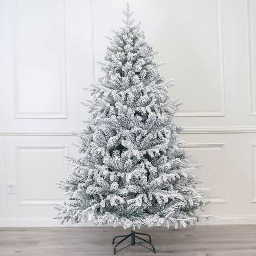 Living And Home 7FT/ 210cm Flocked PE Christmas Tree with X-Frame Stand 2