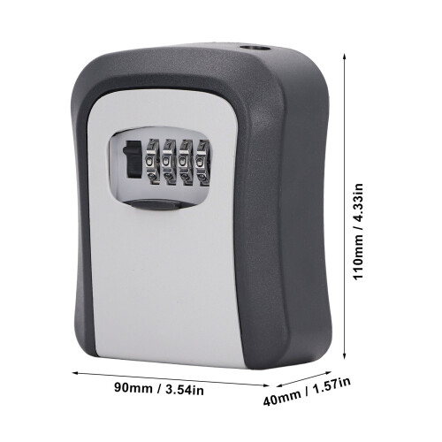 Durable 5in Key Lock Box with 10000 Combinations for Outdoor Use 1