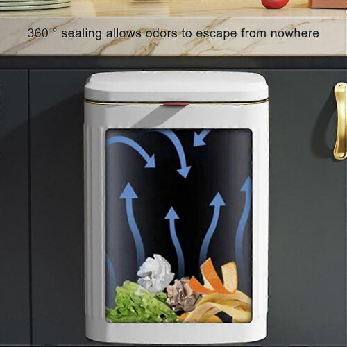 Stainless Steel Trash Can - Durable and Stylish Kitchen Essential 1
