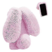 (C4) Case For Motorola Moto G22 Cute Fluffy Bunny Furry Rabbit Fur Plush Cover Ball Protective Cute Toy Girls Compatible With Motorola Moto G22 Case
