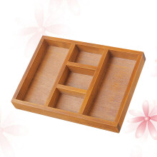 2Stk Vintage 5-Fächer Holz Desktop Organizer Für Kosmetik