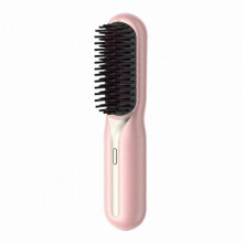 (Pink) Wireless Electric Straightening Comb, Portable Detangling Hair Styler, Birthday Gift for Women