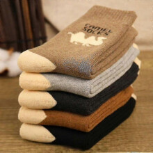 (Pure Bright Color) 5 Pairs of Warm Alpaca Wool Socks for Men & Women Ideal for European Winter