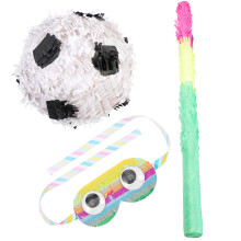 1 Set Fußball Piñata Für Geburtstagsfeier Mit Stock Und Blindfaden