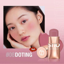 (Orange Replacement shell) Ladies Lightweight Cosmetics Blush Skin Pocket Blush Stick